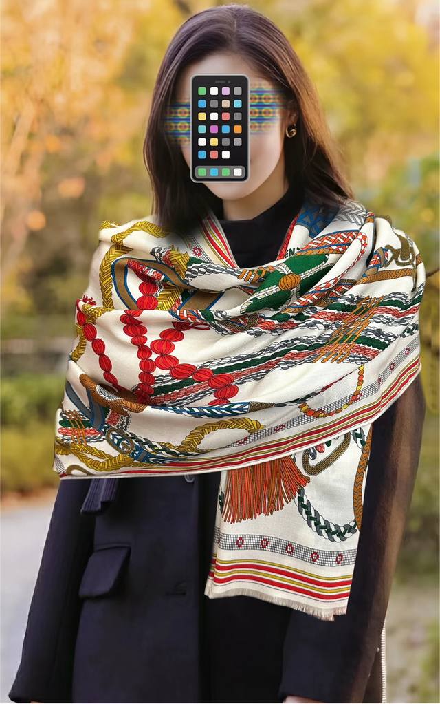 新款2025 爱马仕 双面同色 太美了 下手一定要快[嘴唇]四季都可以用 真心美的让人非常非上身效果简直美翻了 品质非常完美整个围巾给人气场的同时又非常精致秀丽