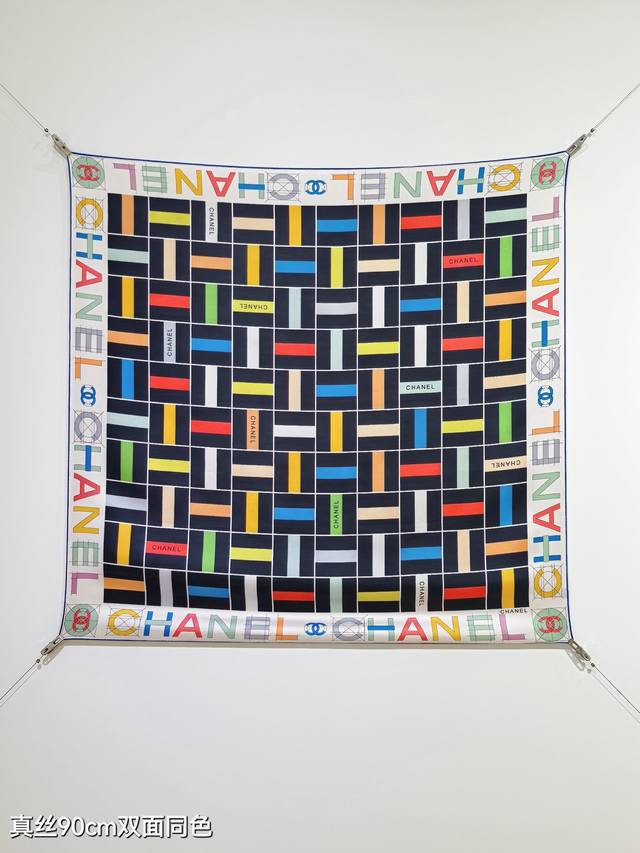 Scc2511 18姆米双面 90X90Cm斜纹真丝 香奈儿