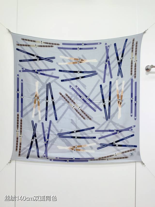 Rcc2594 双面同色 140X140Cm 70%羊绒30%真丝 香奈儿