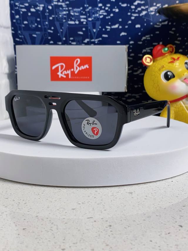 Rayban雷朋 2025新款欧美复古方形大框双梁太阳眼镜文艺范男女潮百搭网红朋克嘻哈墨镜 偏光镜片 Rb4397