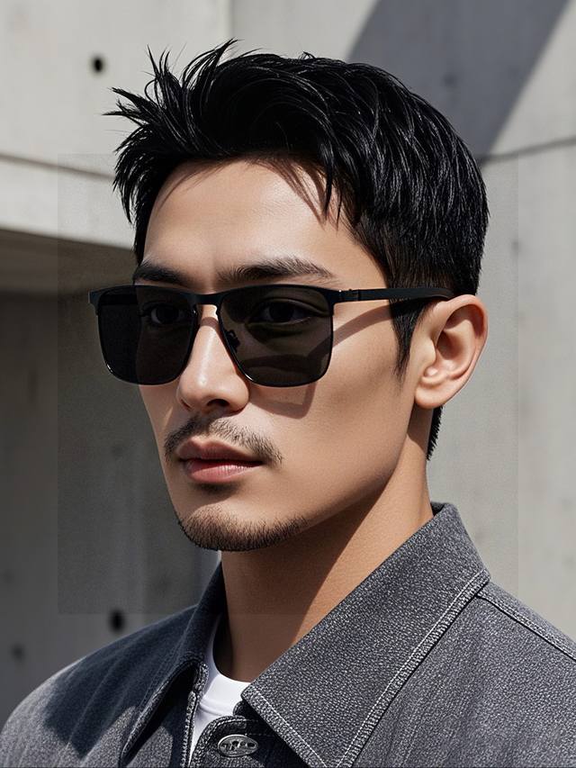 阿玛尼 2025新款超百搭金属尼龙太阳镜、造型轮廓超大镜框完美修饰脸型，时尚超级百搭 ！型号：A9613