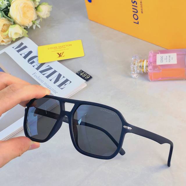 Louis Vuitto*新款时尚双梁飞行员蛤蟆镜欧美潮流太阳镜驾驶情侣女太阳眼镜