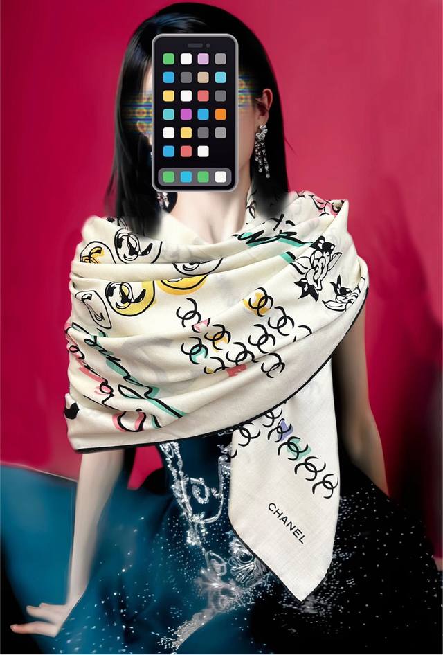 上新 2025香奈儿 太美了 双面同色 经典设计优雅风 ~气质到骨子里 香奶奶新一季的面料超高级，真心超级柔软，丝丝顺滑 韧性很强 不容易被轻易勾丝！今年新出的