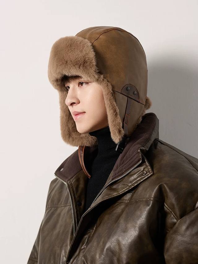 Moncler蒙口 帽子累士2025冬加厚加绒保暖雷锋帽防寒东北骑行帽潮