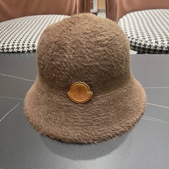 Moncler 蒙口 渔夫帽女秋冬显脸小韩版百搭水桶帽加厚保暖护耳盆帽