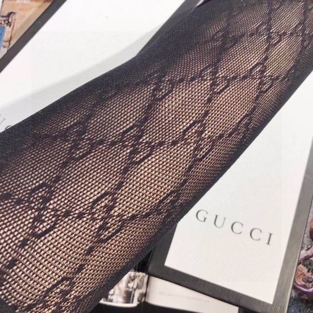 特 配包装 官网同款Gucci 古奇 腰部带Logo连体网裤，女神丝袜必备单品[调皮][调皮]现货中黑色，白色2色