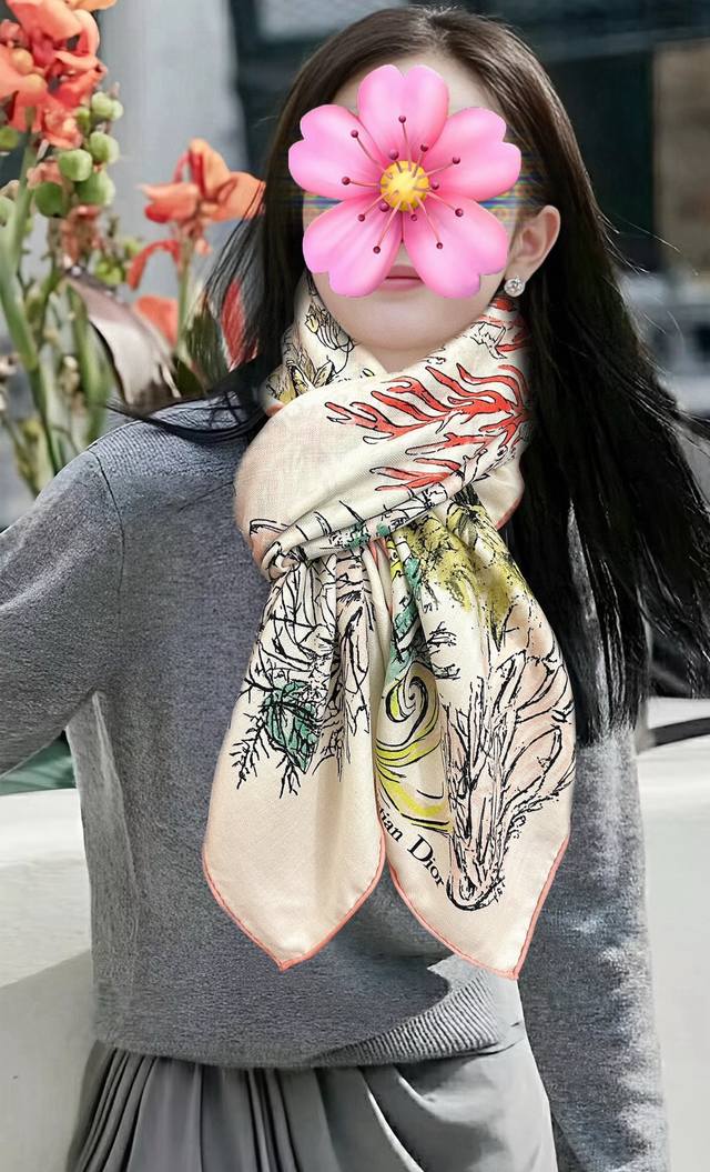 2025 迪奥 太美了Zg同步 双面同色 经典设计优雅风 ~气质到骨子里 新一季的面料超高级，真心超级柔软，丝丝顺滑 韧性很强 不容易被轻易勾丝！今年新出的系列