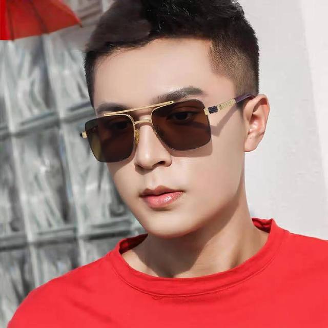 Chrome Hearts克罗心 2025新款匠心甄选欧美复古金属双梁男士太阳镜开车驾驶方框男士高端