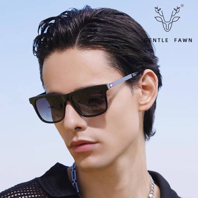 Gucc*弹簧脚丝腿太阳镜男士经典磨砂框墨镜时尚休闲运动户外遮阳太阳镜