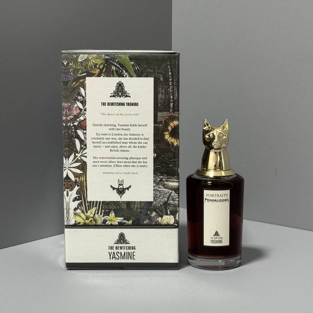原单品质 潘海利根兽首香水75Ml猫头实拍现货专柜penhaligon's 潘海利根贵族动物肖像 兽首香水 75Ml ，属性：女香，配专柜手提袋，根迷人雅丝明