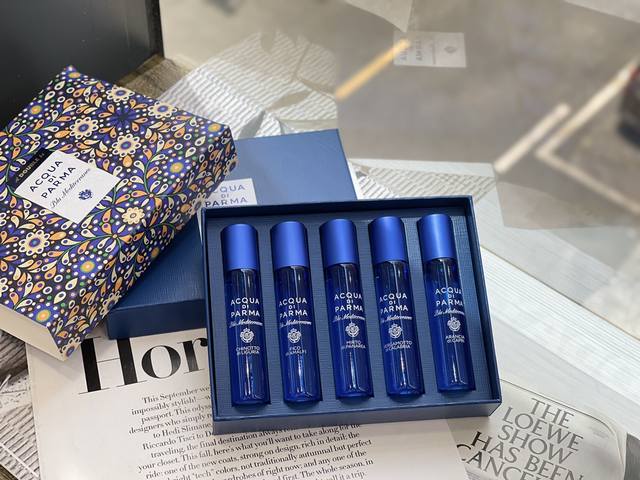 专柜品质 帕尔马试管香水小样5件套帕尔马地中海套装12Ml*5实拍到货带喷头，内含味道:无花果 加州桂 香柠檬 卡普里岛橙 利古里亚柑橘