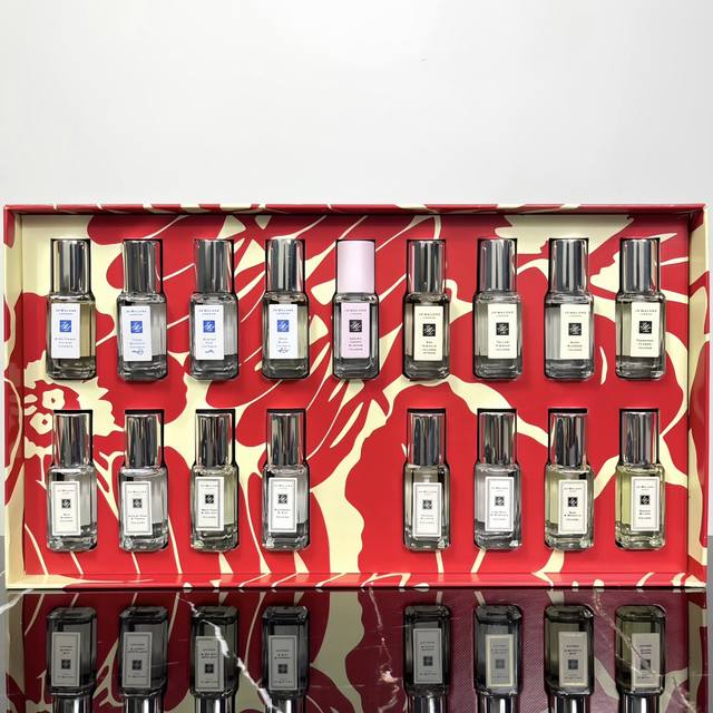 专柜品质 祖马龙香水小样17件套配礼袋祖马龙花开限量小样香水17件套红色祖马龙香水中小样二十一件套全部最好的味道～Jomalone祖马龙的香水用法国古典药剂瓶装