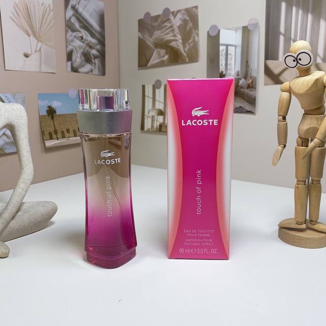 高端品质 鳄鱼粉红触感90Ml Lacoste Touch Of pink, 2004 品牌：拉科斯特 属性：女香 香调：果香花香调 前调：橙子桃子血橙芫荽小豆