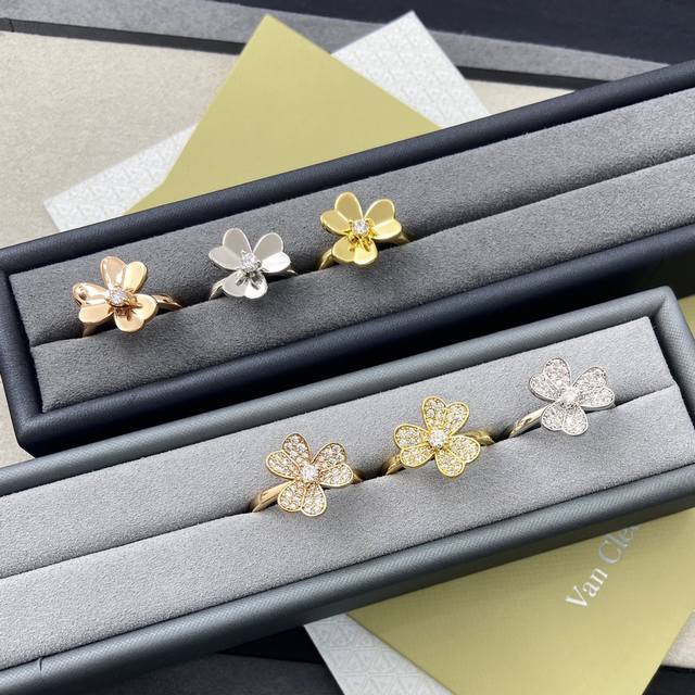 Vj0710 无钻 Vj848 满钻 梵 雅宝 灿烂的三叶草 Frivole 系列，以心形花辦代表情意，以多朵花卉束成的繁花献给有情人，珍贵的镜面抛光，宛如绚