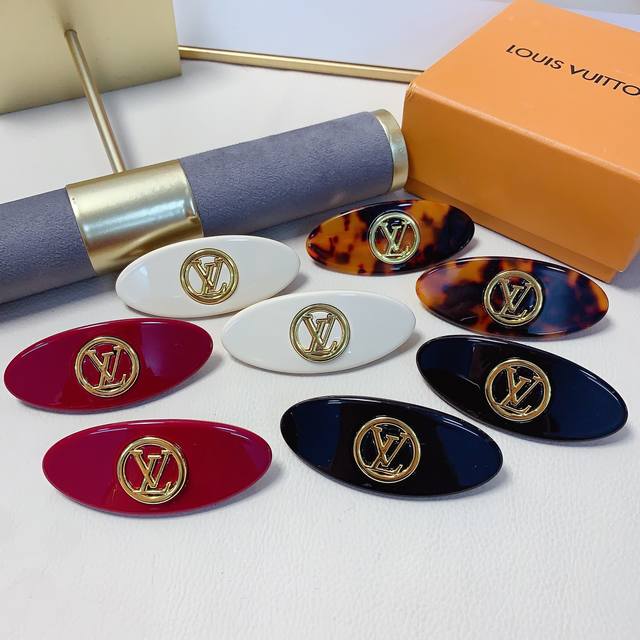 Lv路易威登 驴牌发夹 Gw同款醋酸发夹弹簧夹压夹边夹日常精致小单品 气质百搭小仙女必入单品 宝藏款 闭眼入推荐款 一对