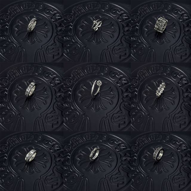 克罗伈十字架纯银Ins男女Foreven情侣对戒指环不掉色复古风情侣款