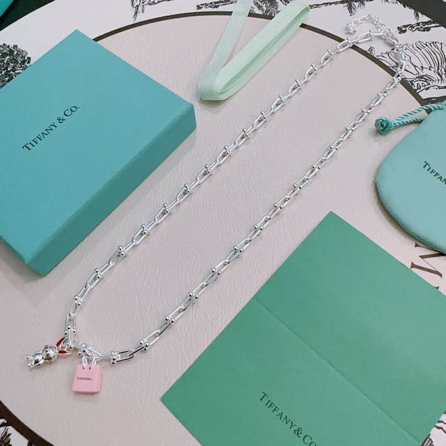 蒂芙尼项链 Tiffny&Co. 专柜精工银版本 明星同款 复古做旧风 原版复刻 纯手工打造 ～正品开模潮流时尚必备 男女均可佩戴 情侣款同款 摇滚朋克银风格