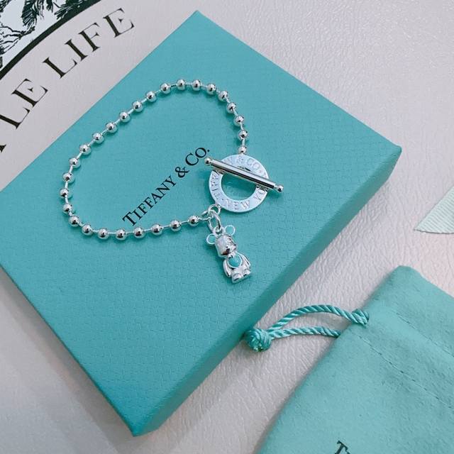 蒂芙尼手链 Tiffny&Co. 专柜精工银版本手链 明星同款 复古做旧风 原版复刻 纯手工打造 ～正品开模潮流时尚必备 男女均可佩戴 情侣款同款 摇滚朋克银风