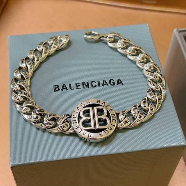 原单货新品 巴黎世家手链Balenciaga手链专柜一致巴黎世家手链 男士火爆款出货 设计独特 前卫 男士必备！18 20 22 24Cm