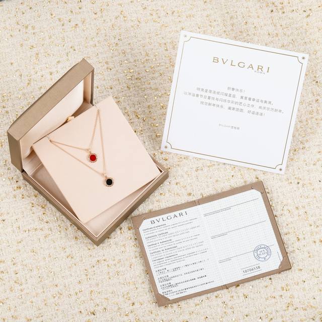 203349 我们出品 现货！ Bvlg Ri系列最新款黑白玛瑙项链 项链Zp41600+ 可订做真金真钻18K金版，量大咨询客Fu Bvlg Ri项链以品牌奉