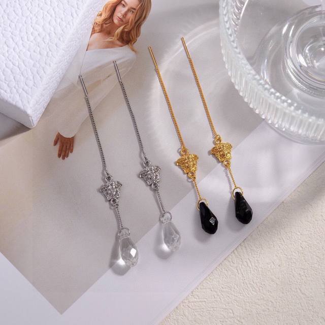 Versace 范思哲 美人头迷宫设计耳线美杜莎金色耳钉 走秀款 精选原版一致