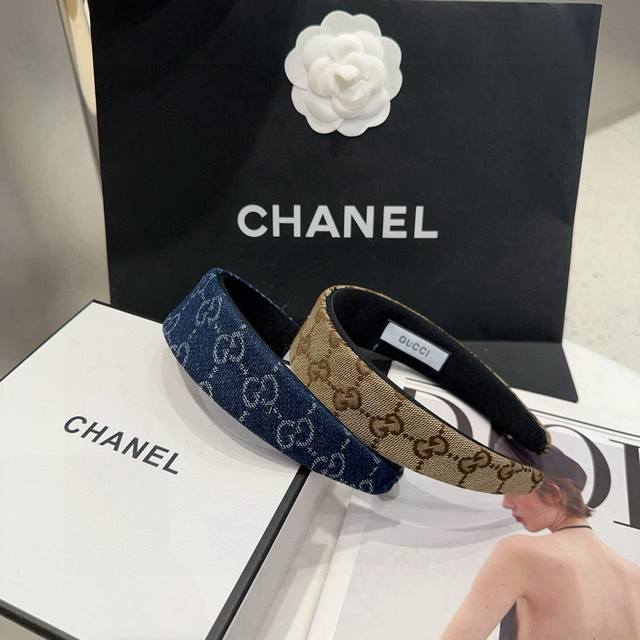 配包装盒 Gucci 古奇 Gg字母发箍，时尚潮流，非常好搭配！小仙女必备