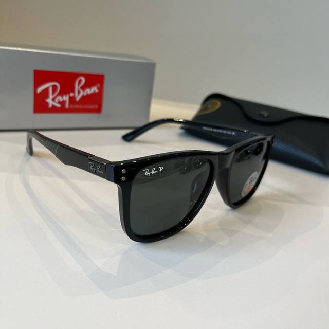 雷朋潮男型女炸街款墨镜，树脂片型号Rb69009