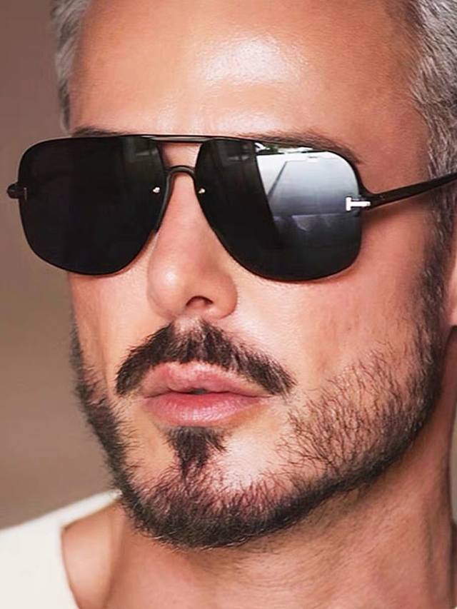 Tom For*高级感轻盈T字双梁太阳镜男蛤蟆镜时尚潮流墨镜复古Ins太阳眼镜