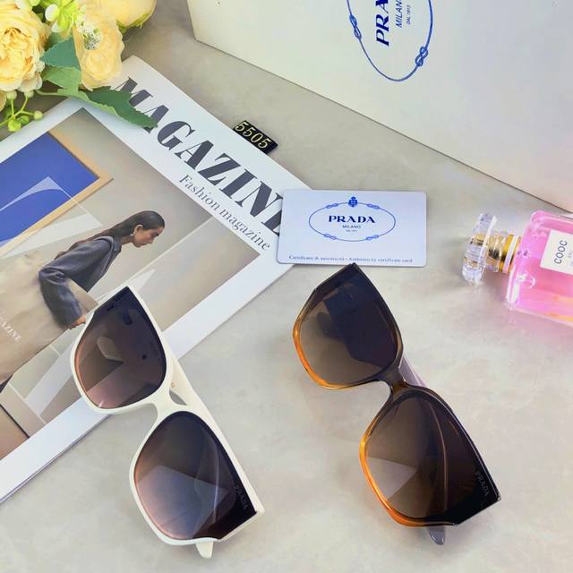 prad*欧美复古时尚墨镜女高级感网红街拍凹造型法式太阳眼镜防紫外线