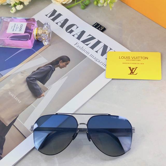 Louis Vuitto*年轻时尚男士偏光太阳镜舒适优雅高级感墨镜开车驾驶镜防紫外线潮