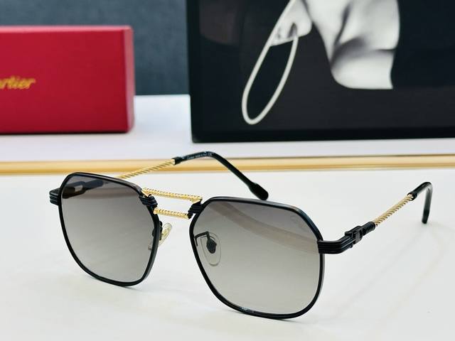 原版Cartie* 卡家 官网经典款 太阳镜 Ct0368 S Size：58口19-140 电镀工艺精湛 C戴起来气质十足！男女款