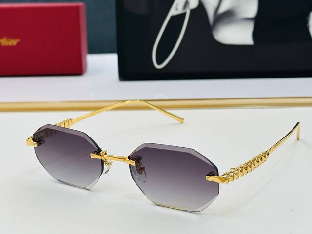 原版Cartie* 卡家 太阳镜 Ct0703S Size：58口口18-145电镀工艺精湛大牌品 L戴起来气质十足