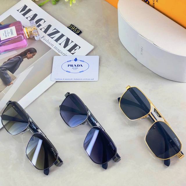 prad*新款男女同款太阳镜时尚潮流休闲墨镜户外出行太阳眼镜