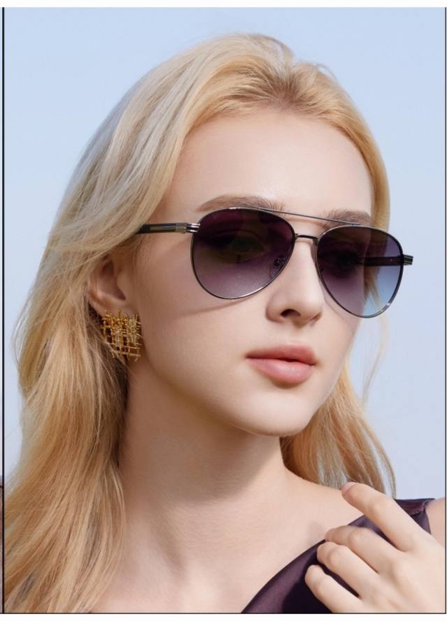 Gucc*新款跨境太阳镜欧美Ins网红同款个性时尚街拍飞行员潮墨镜