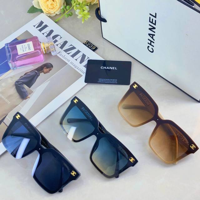 Chane*韩版时尚新款百搭墨镜时尚潮搭防晒网红街拍女士装饰太阳眼镜