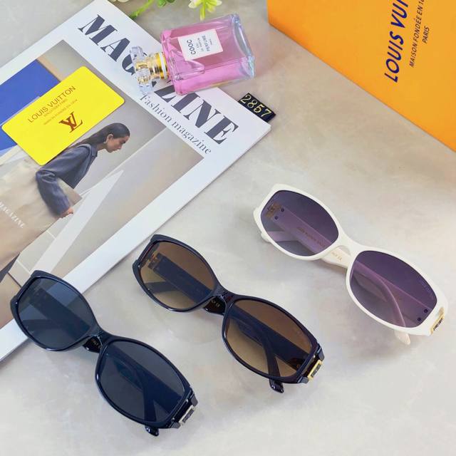 Louis Vuitto*欧美猫眼墨镜女凹造型显脸小2025新款太阳眼镜防紫外线开车防晒