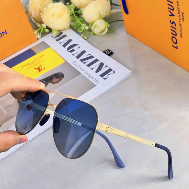 Louis Vuitto*情侣款复古飞行员太阳镜男女高颜值时尚街拍遮阳防晒墨镜拍照旅游