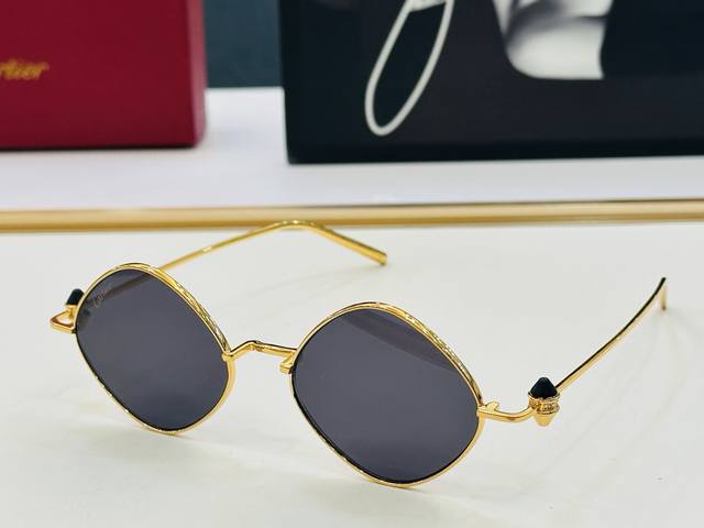 原版Cartie* 卡家 官网经典款 太阳镜 Ct0718S Size：51口19-142 电镀工艺精湛大牌品 Xl戴起来气质十足！