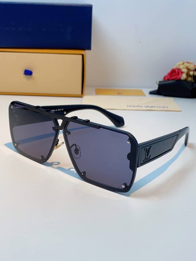 Louis Vuitton路易威登 2025Lv新款太阳镜金属方形大框太阳眼镜男士2615U时尚圆脸显瘦遮阳墨镜男女网红爆款