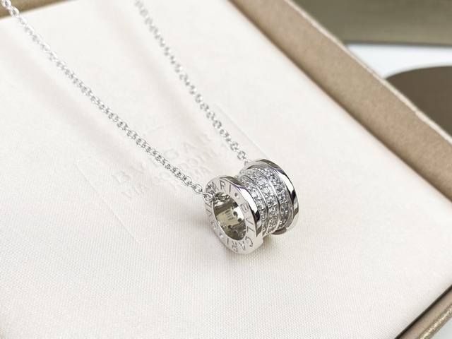 Bvlgari 宝格丽B.Zero1系列 三排钻项链[调皮]完美还原专柜细节 镶嵌进口高碳钻 [转圈]独家实拍 图片可见工艺 高端白铜电镀18K玫瑰金 黄金 白