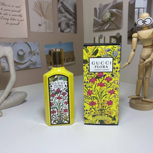 高端品质 古驰绮梦香草兰100Ml Gucci Flora Gorgeous Orchid, 品牌：古驰 属性：女香 香调：美食调 前调：香草 中调：兰花 后调