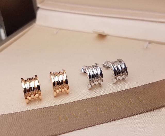 火爆～Bvlgari宝格丽B.Zero1系列弹簧项链同款弹簧耳钉[调皮]经典玫瑰金白金2色 优雅精致独家实拍 图片可见工艺高端亚金材质搭配925银针 防过敏p