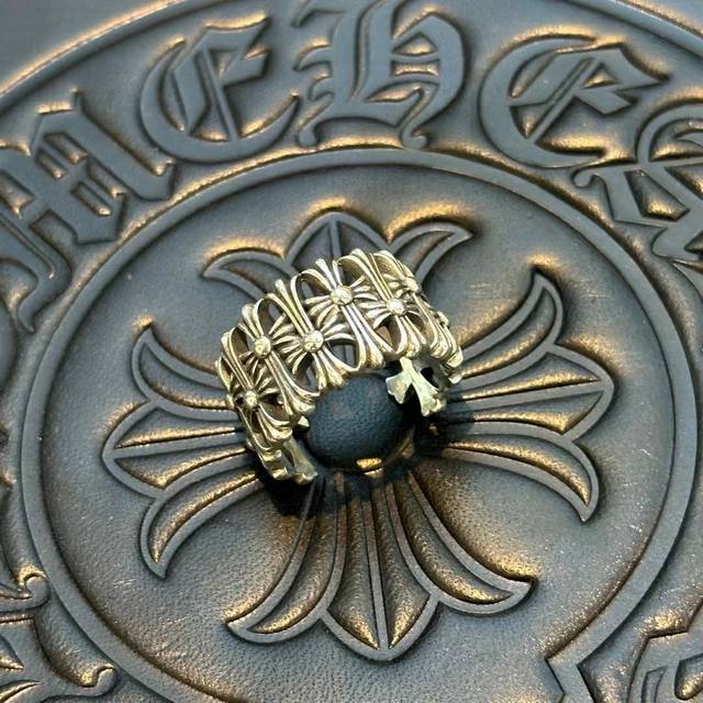 Chrome Hearts克罗心 复古双层指环Ins网红同款 时尚韩版百搭款 上手超美