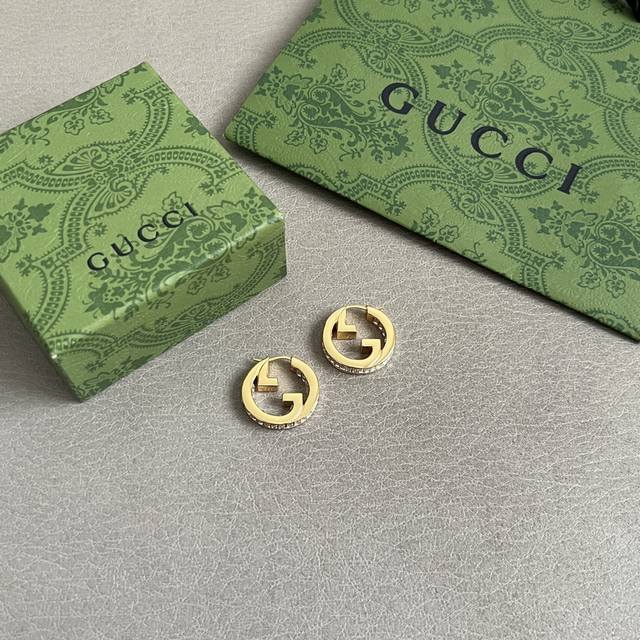 古驰 Gucci 双G 耳环 原版1:1定制 奢侈 简约时尚 超耐看。