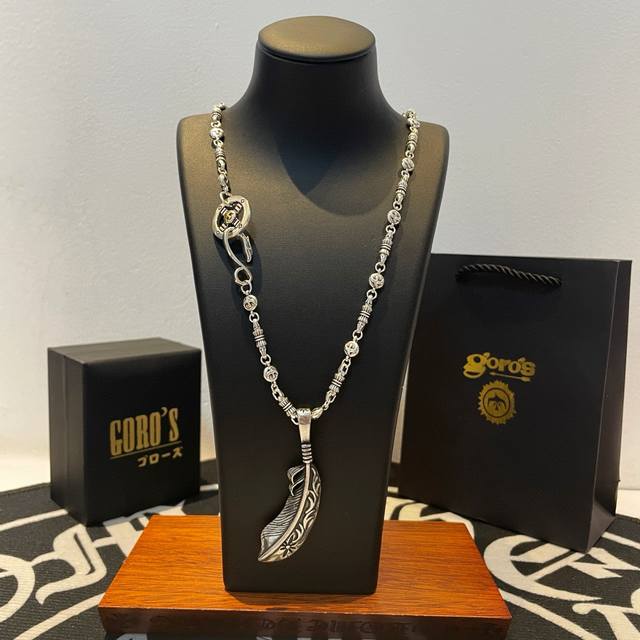 新品上架 Goro’S高桥吾郎松羽毛吊坠 高桥经典项链 顶级版本 认准独家拍摄 主攻高端市场 绝对区别普通版本！图片产品细节与Zp一致！原版制作工艺 精工品质
