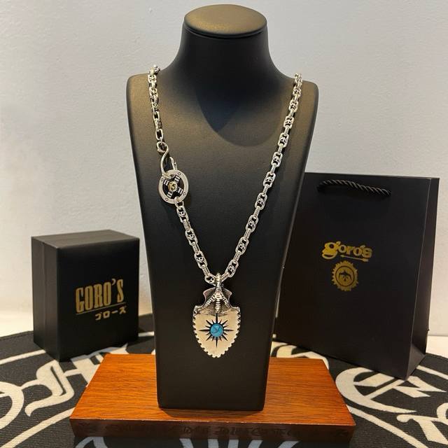新品上架 Goro’S高桥吾郎松石老鹰爪吊坠 高桥经典项链 顶级版本 认准独家拍摄 主攻高端市场 绝对区别普通版本！图片产品细节与Zp一致！原版制作工艺 精工品