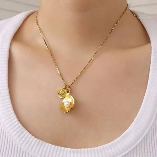 Goossens 复古贝壳 项链 新品 网红冷淡风小众简约时尚百搭配新款潮