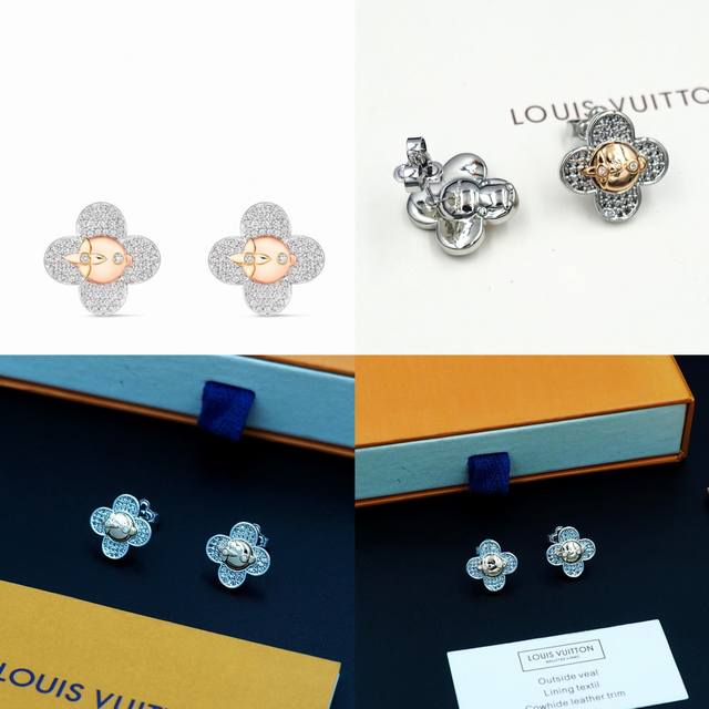 驴家薇薇安Vvienne 娃娃系列将路易威登的标志性吉祥物重塑为妙趣横生的艺术作品。本款耳钉采用密镶锆石勾勒Vvienne 灵动可爱的形象，再以眼部的Monog
