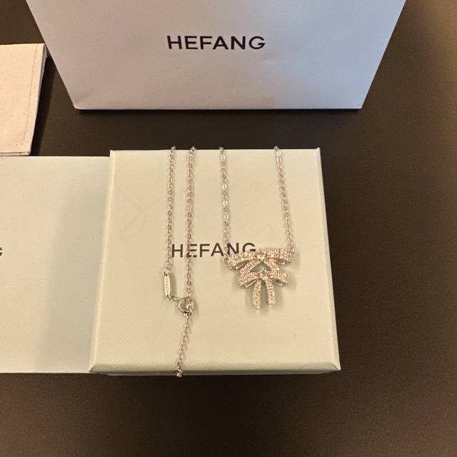 何家原厂双层蝴蝶结耳环飘带项链轻奢优雅简约送闺蜜