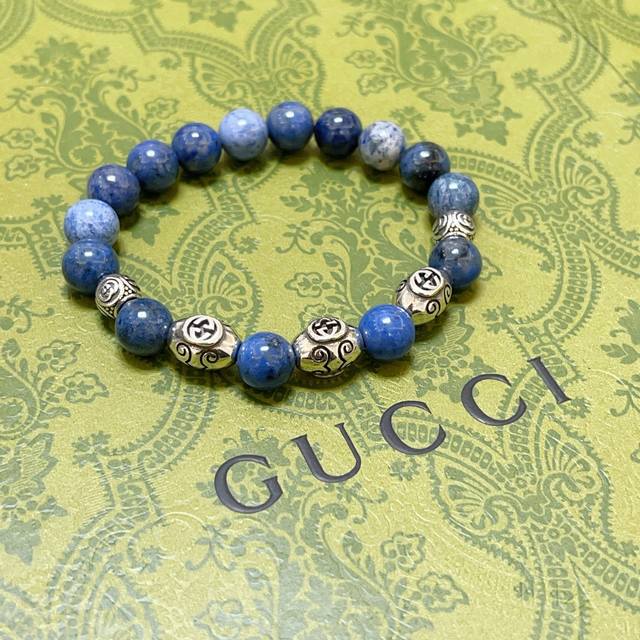 新品发布古驰手链男女同款 最新款天然蓝碧手链档次更高明星同款Anger Forest系列双G手链 尺寸:16-24厘米 细节对版做旧处理 非市面亮面版型 非市面